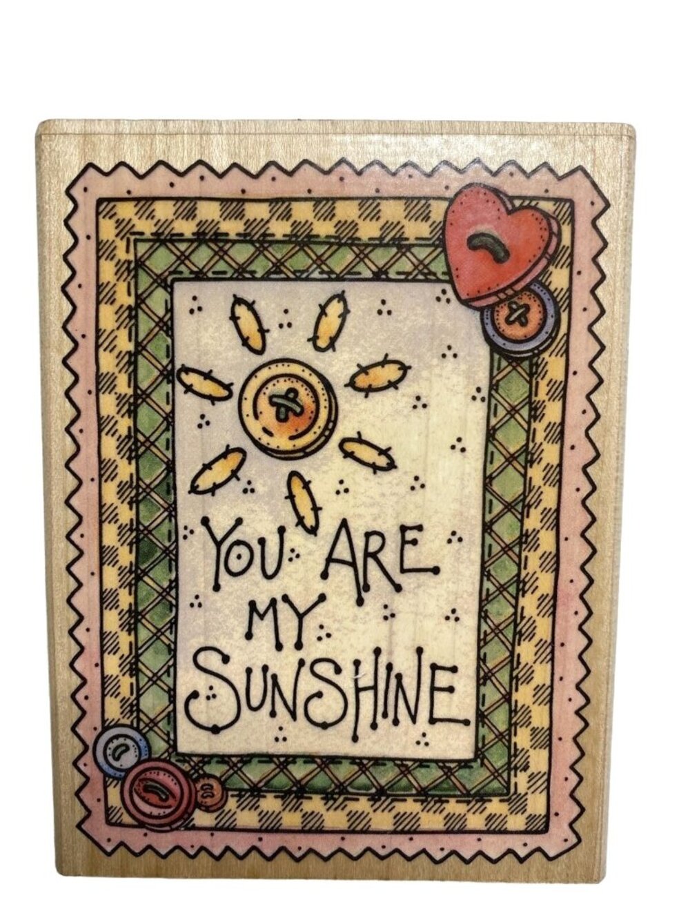 You Are My Sunshine Stamp Large Wood Rubber 5” DIY Cards Gifts Scrapbooking NEW